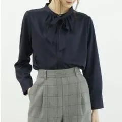 Ropé Picnic ボウタイブラウス（長袖） ネイビー 38