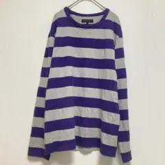 【ゼネラルサプライ】Tシャツ 長袖 ボーダー レディース 綿100% 日本製 L