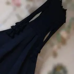 ZARAザラ袖フリルのワンピースブラック