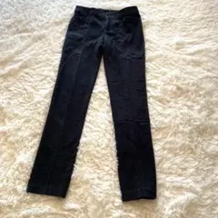 ユニクロ デニム ストレートジーンズ 黒 ｗ61 カジュアルパンツ シンプル