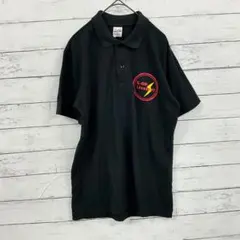 プリントスター ポロシャツ 半袖 プリントロゴ 綿混 ライブグッズ スタッフ M