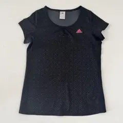 adidas Ｔシャツ　ブラック　ドット柄