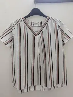 a.v.v ストライプ Vネック