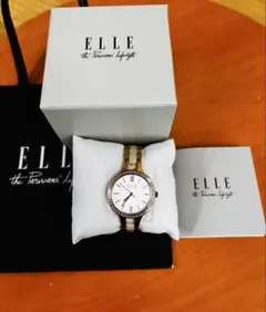 ELLE アナログ腕時計 ホワイト/ゴールドのサムネイル