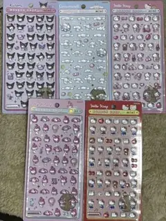 【国内正規品】サンリオボンボンドロップシールミニ　5枚キティマイメロクロミシナモ
