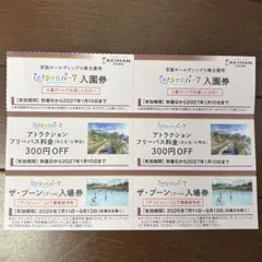 ひらかたパーク株主ご入園券　ザ・ブーン入場券　フリーパス割引券　2名　2026年のサムネイル