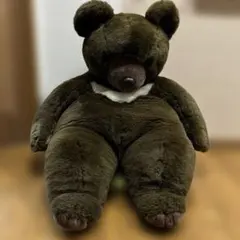 ダークブラウン クマ型ぬいぐるみ 大きめ
