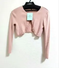 最終！【TOCCA】新品 フリル ボレロ カーディガン 春 ピンク