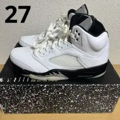 新品 AIR JORDAN 5 RETRO WHITE BLACK 27cmのサムネイル