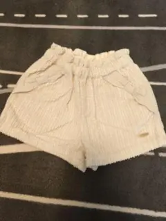 アイボリー コーデュロイ ショートパンツ