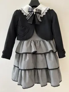 女の子130 卒園式・入学式フォーマルワンピース　4点セット