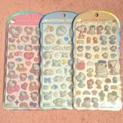 コットンパフィーシール ハローキティ シナモロール スヌーピー