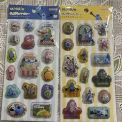 パペットスンスン　わたあめカプセルシール　2種セット　シール　ボンボン