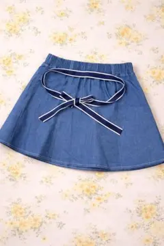 デニムフレアスカート ショートパンツ付き