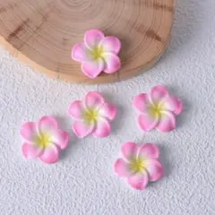 P1068小(2個)ネイルパーツ ピンク プルメリア ハイビスカス ギャル 夏