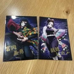 冨岡義勇　胡蝶しのぶ　箔押しブロマイド　鬼滅の刃