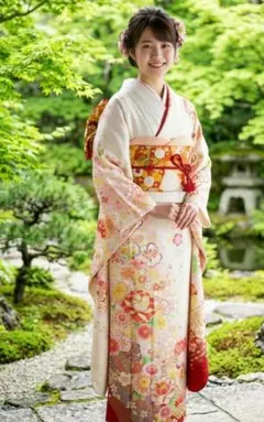 レアサイズ＊美品【振袖フルセット＊】クイーンサイズ　トールサイズ　裄72 正絹