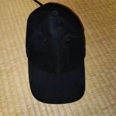 無印良品 コーデュロイ キャップ ブラック