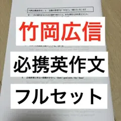 駿台 竹岡先生 入試必携英作文プリント フルセットのサムネイル