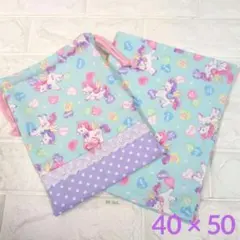 ランチョンマット &給食袋 ユニコーン柄 40×50 女の子 No.365