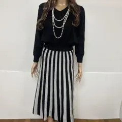 ブージュルード　　大人気♡デザイン柄ロングワンピース　マキシワンピース