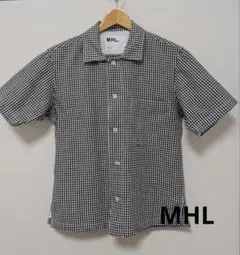 マーガレットハウエル MHL. エムエイチエル 半袖シャツ ギンガムチェックのサムネイル