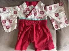 初節句　100日　袴和風ロンパース