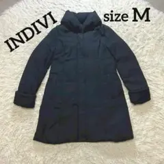 極美品　INDIVI ダウンジャケット　リアルファー　ブラック　定価約7万円 INDIVI ダウンコート ダウンジャケット 「リニューアル
