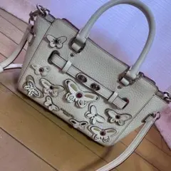 【新品未使用】COACH コーチ バタフライ 蝶々 2WAYバッグ アイボリー