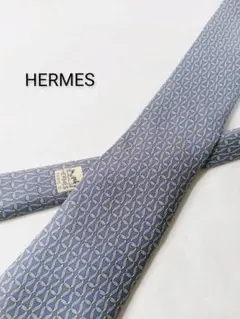 HERMES エルメス ネクタイ 青 100%silk