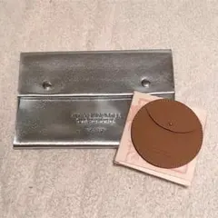 ポーチセット　小物入れ　シルバー　ブラウン