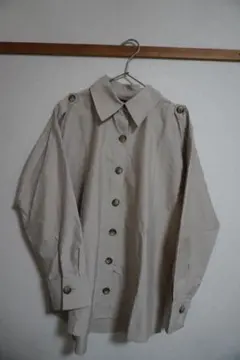 ZARA BASIC ベージュボタン付きシャツ
