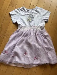 アプレレクール　120cm ラプンツェル　半袖チュールワンピース