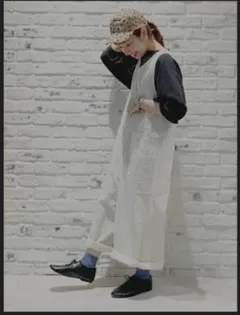 前後着サロペット　オフホワイト