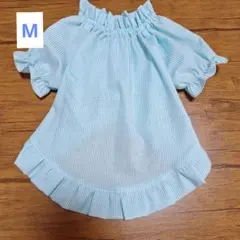 ハンドメイド犬服　ワンピース　ストライプ柄　Mのサムネイル
