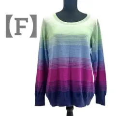 SALE❗️セーター 【F】長袖ニット カジュアル グラデーション 綿混 春秋冬