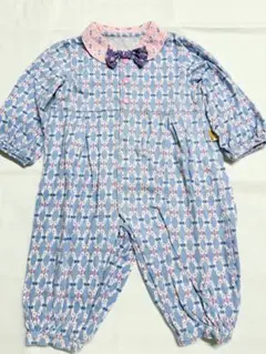 fafa パステルカラー　ブルーラビット　ロンパース　カバーオール　ベビー服80のサムネイル