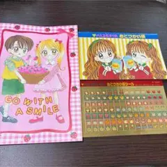 カラフルなイラスト付きメモ帳とシールセット