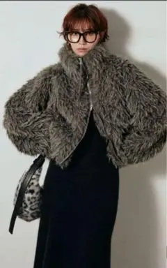 esica ファー　 ミックスシープファースタンドブルゾン