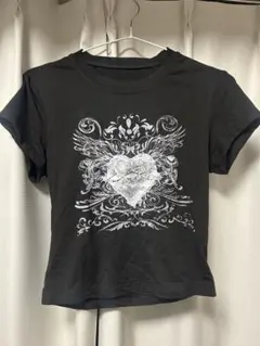 SHEIN トップス グラフィックTシャツ ブラック