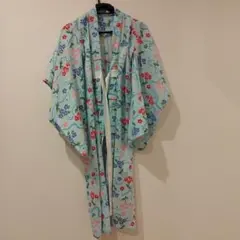 【子ども用浴衣】花柄水色サイズ130(西松屋)
