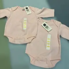 GAP ピンクロンパース 0-3ヶ月 2枚セット