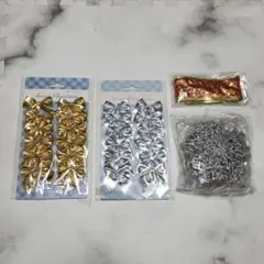 お得なまとめ売り✨クリスマスオーナメント リボン 発光リボン スノーフレーク