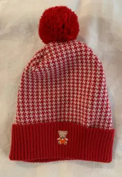 【新品・未使用】ファミリア ニット帽 赤 45-47cm ベビー・キッズ