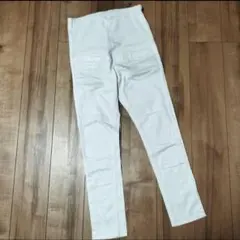 【MUJI 無印良品】マタニティ　デニムパンツ　ジーンズ　S　白　ウエスト調整付