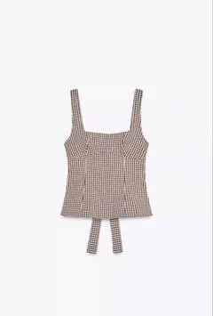ZARA ギンガムチェックトップス Sサイズ