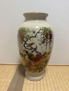 花瓶 陶器 ひょうたん型 鳥 花柄 和風 インテリア 花瓶 陶器 ひょうたん型 鳥 花柄 和風 インテリア - メルカリ