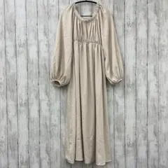 【 Louere 】ボリュームスリーブ ワンピース アイボリー M