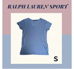 RALPH LAUREN SPORT Vネック Tシャツ ライトブルー Sのサムネイル