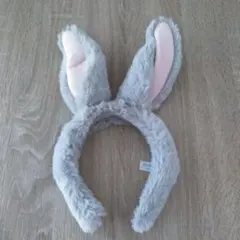 とんすけ　グレー　ウサギ　カチューシャ